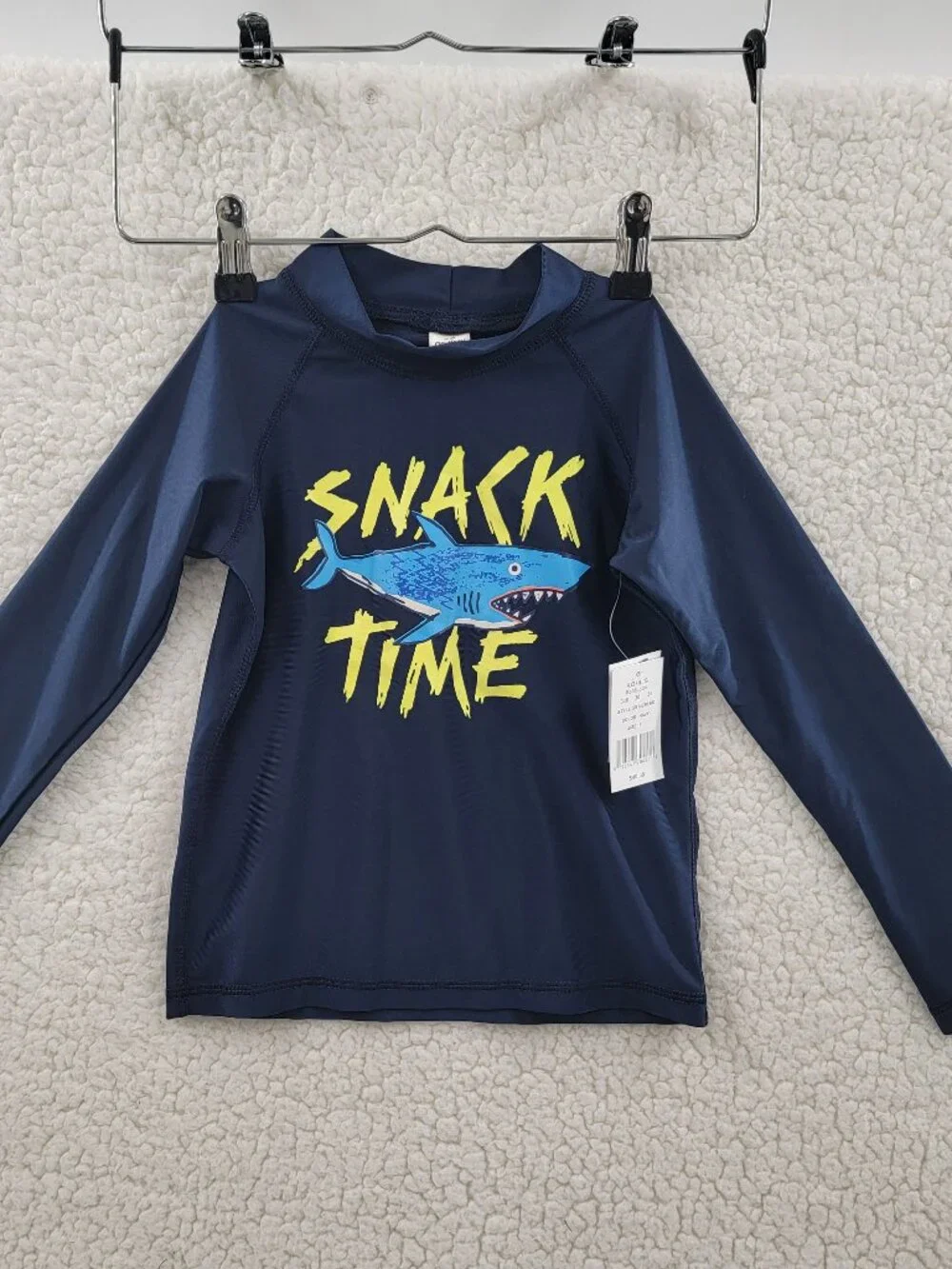 Oshkosh B'gosh Boys Snack Time Print Design Long Sleeve Swim Shirt Size 5